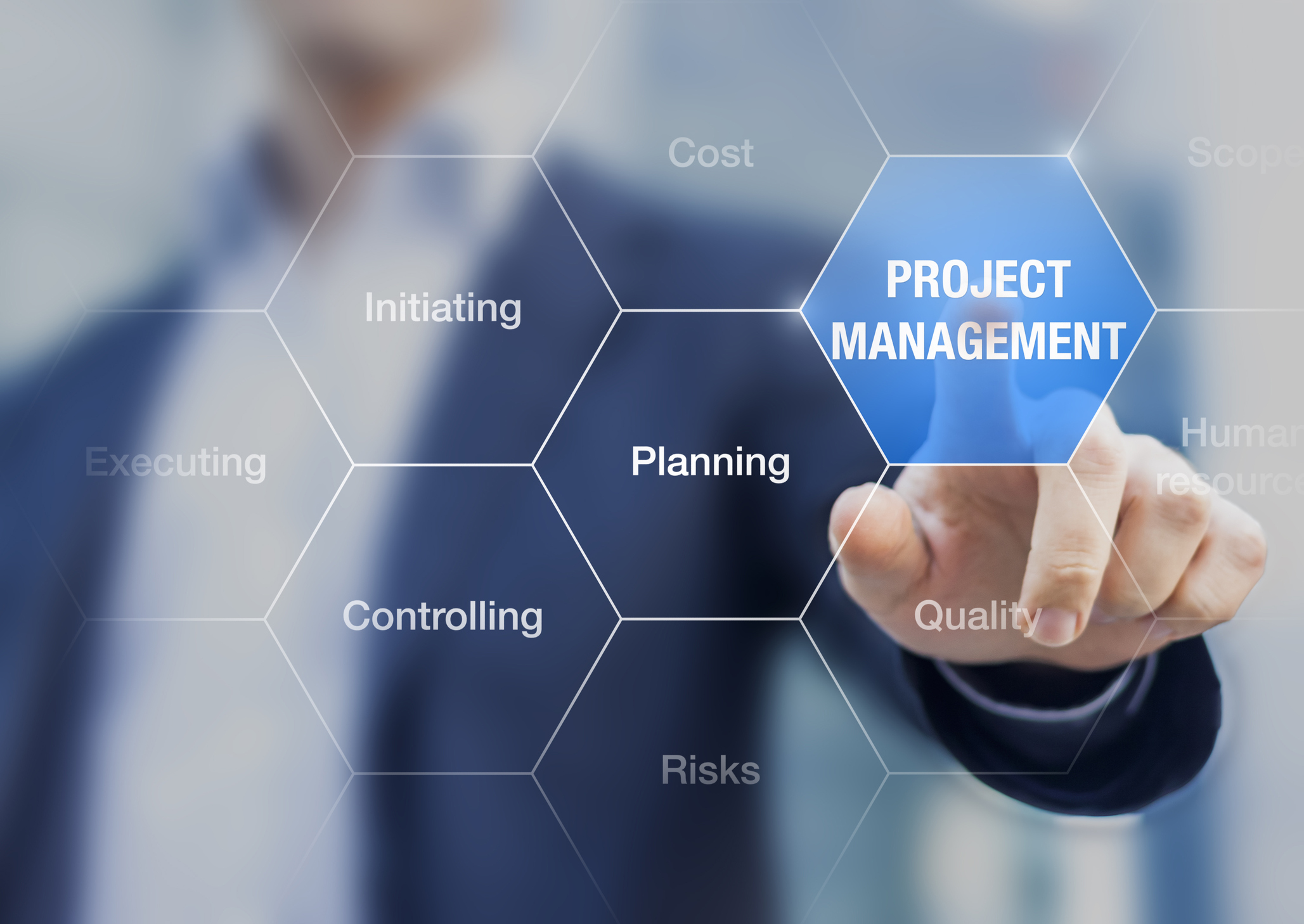 Consultant presentation about project management, planning, time